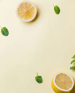 Tapety jedlá a nápoje Fototapeta citróny s mätou