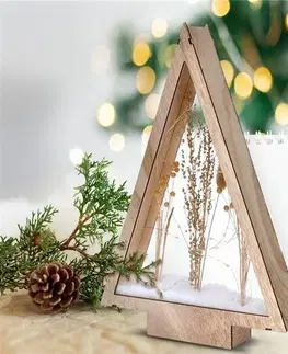Vianočné dekorácie Solight LED vianočné dekorácie Zasnežená krajina, prírodná, 2x AA