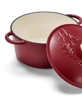 Cookware Liatinový hrniec, červený