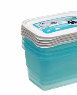 Dózy na potraviny Kinekus Dóza MAGIC ICE/POLAR plastová, sada 4ks 0,75 l 15,5x10,5x8,5 cm obdĺžnik