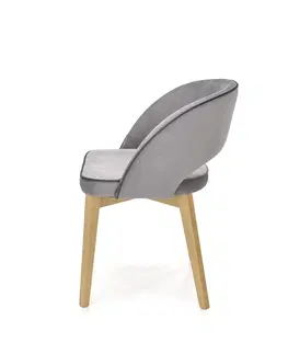 Jedálenské stoličky HALMAR Marino jedálenská stolička svetlosivá / dub medový