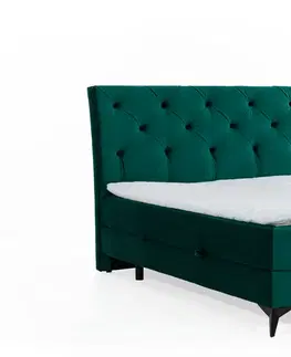 Postele NABBI Lazio 160 čalúnená manželská posteľ s úložným priestorom čierna (Dora 96)