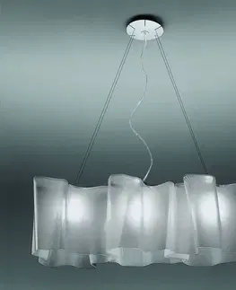 Závesné svietidlá Artemide Záv. lampa Artemide Logico 3pl dĺžka 100 cm sivá