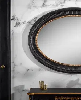 Zrkadlá LuxD Nástenné zrkadlo Kathleen  čierno - zlaté  x  24686