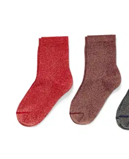 Socks Detské trblietavé ponožky, 3 páry