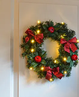 Vianočné dekorácie LED Vianočný veniec na dvere
