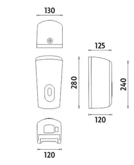 Držadlá k vani Nimco dávkovač bezdotykový - strieborná dezinfekčný gél alebo tektuté mydlo HP 9531S-M-04 HP 9531S-M-04