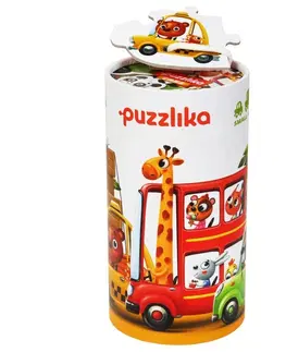 Hračky puzzle PUZZLIKA - 13784 Autá - puzzle 5 obrázkov 20 dielikov