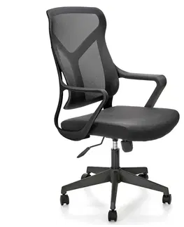 Kancelárske stoličky HALMAR Santo kancelárska stolička s podrúčkami čierna