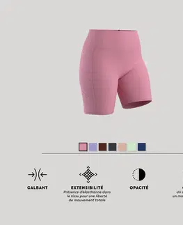 gymnasti Dámske cyklistické šortky 520 tvarujúce na fitness ružové