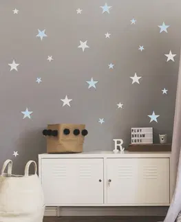 Nálepky na stenu Modré hviezdičky - nálepky na stenu pre chlapca