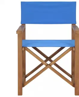 Záhradné kreslá a stoličky Režisérska stolička teakové drevo Dekorhome Zelená