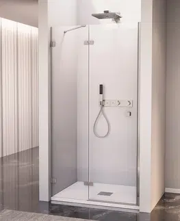 Sprchovacie kúty POLYSAN - FORTIS EDGE sprchové dvere do niky 900mm, číre sklo, ľavé FL1690L