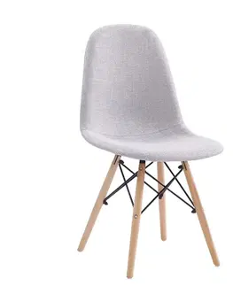 Jedálenské stoličky KONDELA Darela New jedálenská stolička svetlosivá / buk / čierna