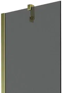 Sprchové dvere MEXEN/S - Next vaňová zástena FIX 50 x 150 cm, grafit, zlatá 895-050-000-00-40-50