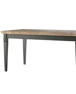 Jedálenské stoly Rozkladací stôl Evora 92  160/240x90cm Dub Lefkas/Zelená