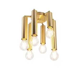 Stropne svietidla Art Deco stropné svietidlo zlaté 6-svetlo -Tubi