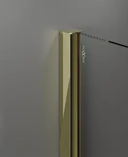 Sprchovacie kúty MEXEN/S - Velár sprchovací kút 150 x 75, transparent, zlatá 871-150-075-01-50
