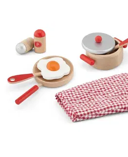 Drevené hračky VIGA - Drevená zostava  Raňajky Red