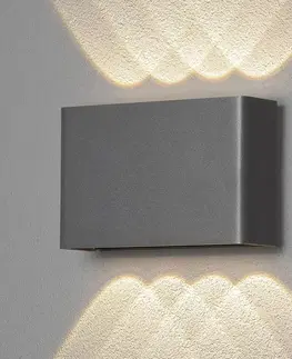 Vonkajšie nástenné svietidlá Konstsmide Vonkajšie nástenné LED Chieri, 8-pl, antracit