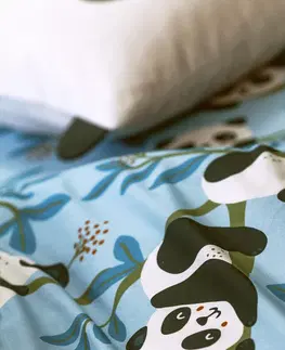 Bavlnené Detská posteľná bielizeň Tao s motívom panda, bio bavlna
