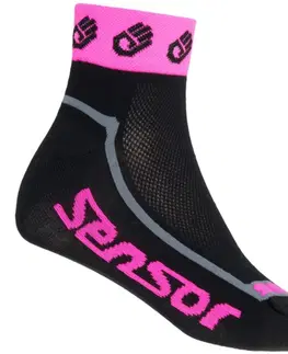 Pánske ponožky Ponožky SENSOR Race Lite Ručičky reflex ružové -veľ. 3-5