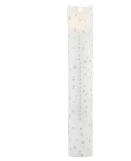 LED sviečky Sirius LED sviečka Sara Kalendár, biela/romantická, výška 29 cm
