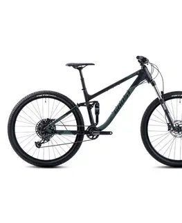 Bicykle Celoodpružený bicykel Ghost Kato FS Essential 27.5 - model 2024 Black/Green Matt - XS (15", 156-164 cm)