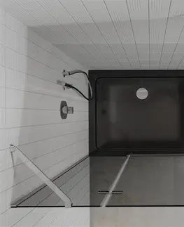 Vane MEXEN/S - Roma sprchovací kút 90x120, grafit, chróm + čierna vanička so sifónom 854-090-120-01-40-4070