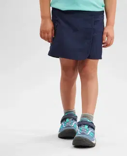kemping Detská šortková sukňa MH100 Kid na turistiku 2-6 rokov tmavomodrá