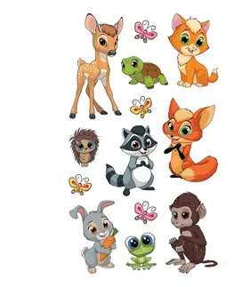 Doplnky pre deti 3D Samolepky Animals, 8 x 14 cm