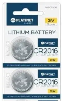 Batérie primárne PLATINET Batéria líthiová CR 2016, 3V, blister 5ks PLATINET PMBCR2016