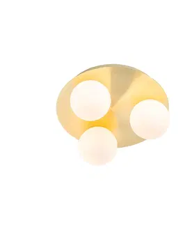 Vonkajsie stropne svietidla Moderné kúpeľňové stropné svietidlo mosadzné 3 svetlá - Cederic