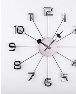 Hodiny Dizajnové nástenné hodiny JVD HT072.1, antracit 49cm