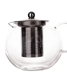 Čajníky TEMPO-KONDELA KREMY, čajník so sitkom, 0,95 l, sklenený