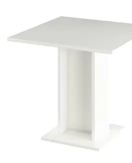 Jedálenské stoly Jedálenský stôl, biela, 79x79 cm, EUGO
