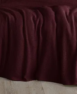 Prikrývky na spanie 4Home Bavlnený prehoz na posteľ Claire vínová, 220 x 240 cm