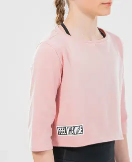 mikiny Dievčenské tričko na moderný tanec ružové