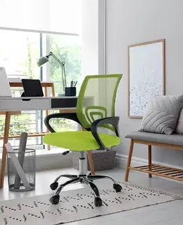 Kancelárske kreslá Kancelárska stolička, zelená/čierna, DEX 2 NEW
