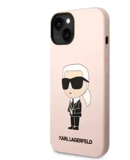 Puzdrá na mobilné telefóny Zadný kryt Karl Lagerfeld Liquid Silicone Ikonik NFT pre Apple iPhone 14 Plus, ružová 57983112391