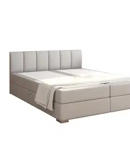 Postele Boxspringová posteľ 160x200, svetlosivá, RIANA KOMFORT