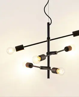 Závesné svietidlá Lindby Lindby Estar závesná lampa, 6 svetelných zdrojov