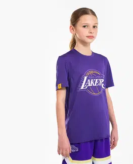 dresy Detské basketbalové tričko TS 900 NBA Lakers fialové