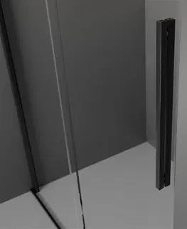 Sprchovacie kúty MEXEN/S - Velár sprchovací kút 160 x 100, transparent, čierna 871-160-100-01-70