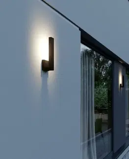 Vonkajšie nástenné svietidlá Lindby Lindby Isadore vonkajšie nástenné LED svietidlo