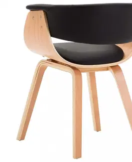 Jedálenské zostavy Jedálenská stolička ohýbané drevo Dekorhome Hnedá / krémová