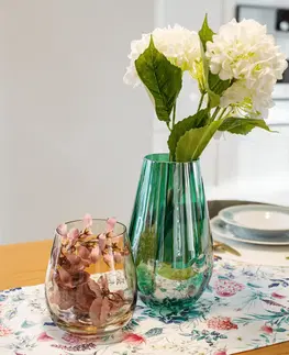 Dekoratívne vázy Vázy, set 2 ks, zelená/jantárová, GLOW