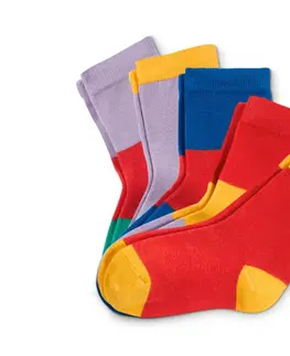 Socks Ponožky, 5 párov, viacfarebný dizajn colorblocking