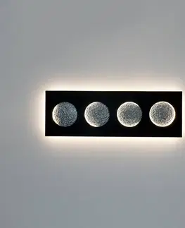 Nástenné svietidlá Holländer LED svetlo Fasi Della Luna, čierna/strieborná
