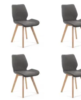 Jedálenské stoličky Moderné kreslo MIRKA, šedá/hnedá